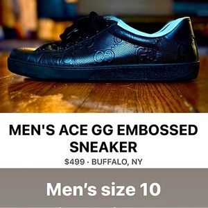 MEN'S ACE GG EMBOSSED SNEAKER